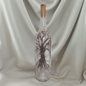 Bottle Vase - Tree of Life/Clear