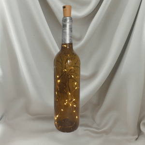 Bottle Vase - Tree of Life/Green Glass