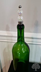 Clear Sparkle Beaded Wine Stopper Handmade