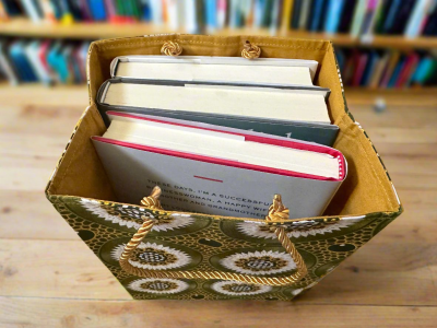 SMB100149 - Ethnic, Fabric, Patterned, Handmade Olive Green, White, and Gold Small Bag