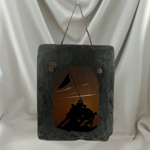 Patriotic Iwo Jima Flag Raising WWI Roof Slate