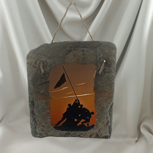Patriotic WW1 - Iwo Jima Flag Raising Roof Slate