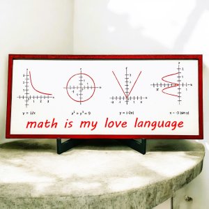 Math is My Love Language Desk Sign Decor