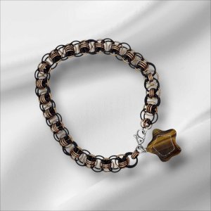 Earth's Elegance Helm with Tiger's Eye Star Charm Bracelet