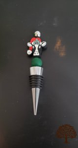Christmas Cow Beaded Wine Stopper Handmade