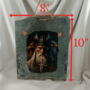 Odin With Raven Roof Slate 8x10