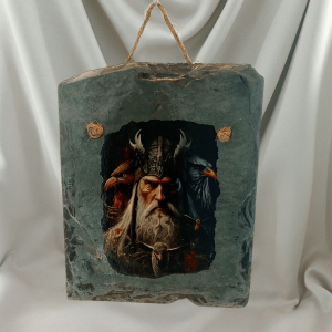 Odin With Raven Roof Slate 8x10