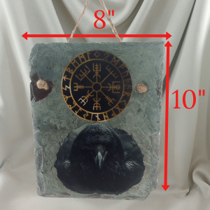 Raven/Compass of Protection Roof Slate 8x10
