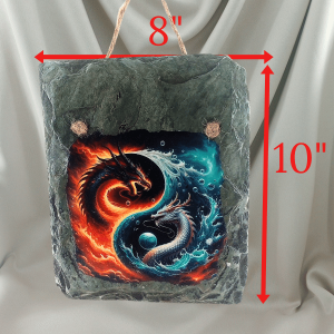 Dragon Ying Yang Roof Slate 8x10