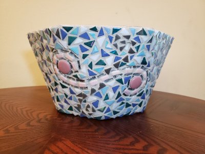 Decorative bowl, Centerpiece for table, table decor, shelf decorations, mosaic bowl, mosaic centerpiece, geometric bowl