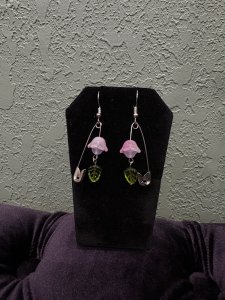 Safety Pin Flower earrings