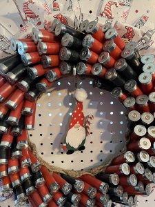 Christmas gnome shotgun shell wreath