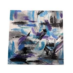 Eclipse of Motion  36 x 36 Acrylic Abstract Textured Painting