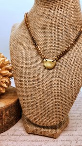 Golden Zip Duo Necklace