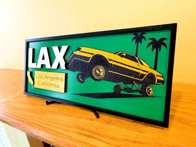 Los Angeles LAX Airport Desk Office Sign Decor