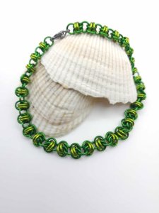 Green Hills Barrel Weave Bracelet