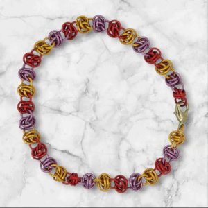 Berry Marmalade Barrel Weave Bracelet