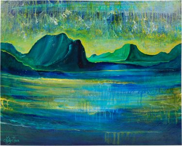 Ancient Rain- ORIGINAL PAINTING 30" x 24" acrylics on canvas