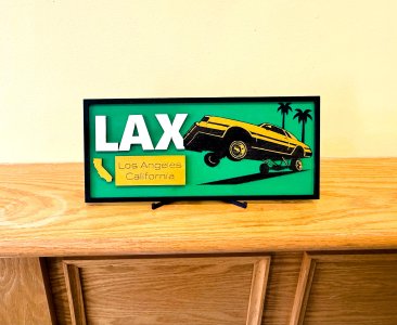 Los Angeles LAX Airport Desk Office Sign Decor
