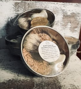 Luxury Old Fashion Shave Soap with bowl and brush