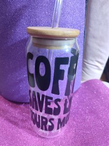 Glass Cups with sayings