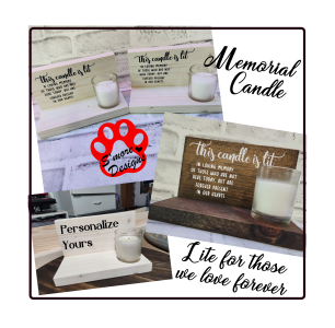 Sympathy Gift Memorial Wood Candle Holder In Loving Memory of Loss of Loved One Memorial with Candle Personalized Memorial Gift