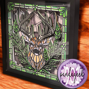 Handmade Majestic Shadow Box – 12x12 Layered Cardstock Art Déc