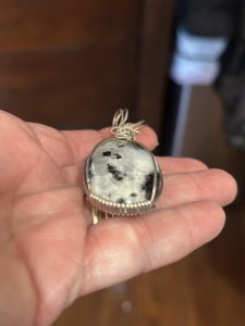 Moonstone w/ Black Tourmaline Pendant