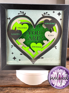 Handmade From the Heart Shadow Box – 8x8 Layered Cardstock Art