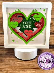 Handmade From the Heart Shadow Box – 8x8 Layered Cardstock Art