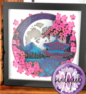 Handmade Springtime on the Horizon Shadow Box – 8x8 Layered Cardstock Art