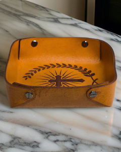 Leather Valet Tray - Cross