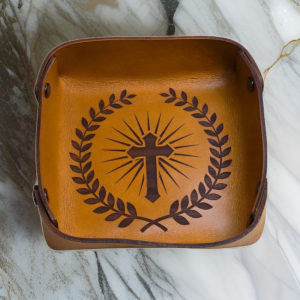 Leather Valet Tray - Cross