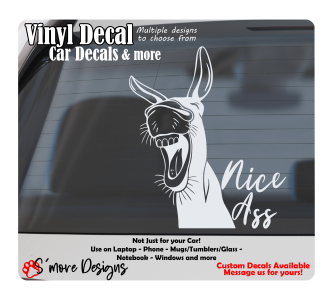 Nice Ass Car Decal Donkey Lover Back Off Bumper Sticker Funny Car Decals Vinyl Stickers