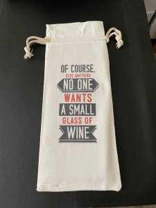 Of course size matters, No ones a small glass of wine /Wine Carrier/W87