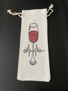 Wine Glass with Heart beat/Wine Carrier/W80