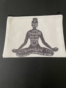 Yoga Girl With quote of BY Being yourself you put something Beautiful into the world/ M10