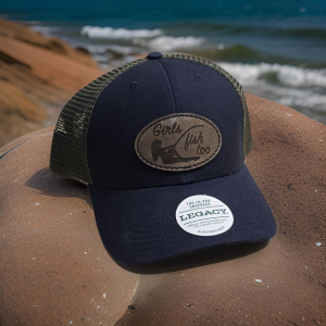 Girls Fish Too! Baseball Cap