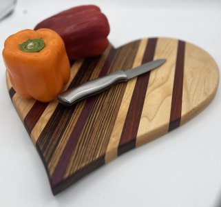 Cutting Board, Charcuterie Board Heart Shaped.