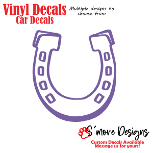 Horseshoe Car Decal Horse Lover Barn Life Vinyl Decals