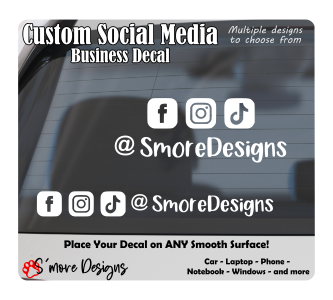 Social Media Handle Car Decal Business Name Sticker Influencer Username Decal Custom Marketing sticker IG Facebook TikTok Car Decal Brand