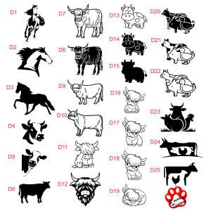 Farm Animal Stick Figure Decal Custom Sticker Family Decal Sticker for Car Window Stick Family Decal chicken decal farm animal Stick Figure