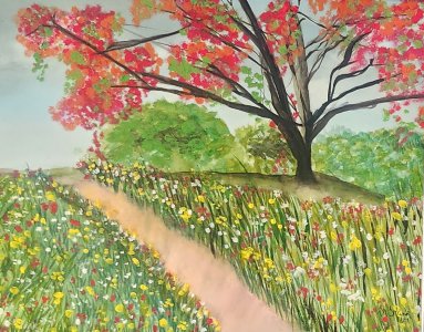 Summer's Crimson Path