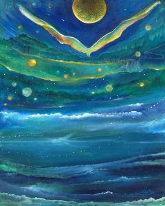 Peace is the Way-ORIGINAL PAINTING 16" X 20" acrylics on canvas