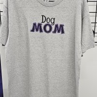 Size Large - Grey Shirt  - Purple Glitter