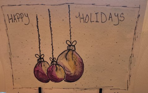 Purple/yellow Christmas Ornaments