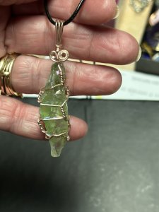 Green Quartz Crystal Pendant