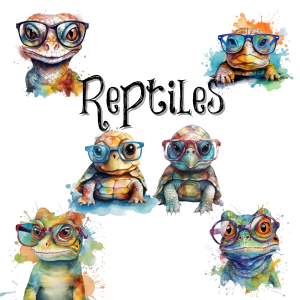 Cleaning Cloth Reptiles with Glasses #4890