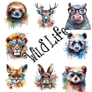 Cleaning Cloth Wildlife with Glasses #4896