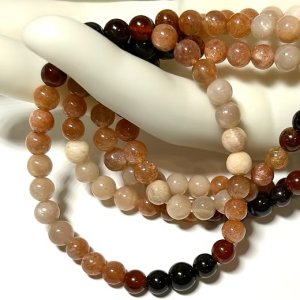 Sunstone, Moonstone & Garnet Stretch Bracelet
